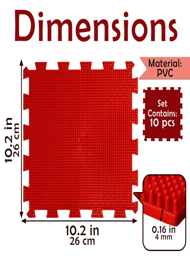 BIOL Textured Floor Mats Sensory Puzzle Rug Carpet - Sensory Floor Tiles Mat - Orthopedic Floor Mat Massage - Sensory Mats for Autistic People (10) - Image 4